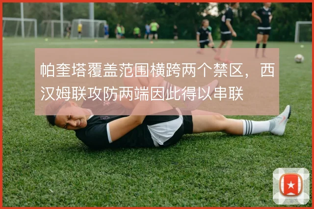 帕奎塔覆盖范围横跨两个禁区，西汉姆联攻防两端因此得以串联